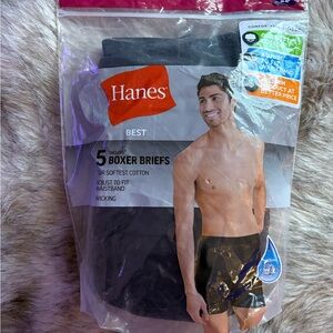 Hanes Men's Gray Boxer Briefs